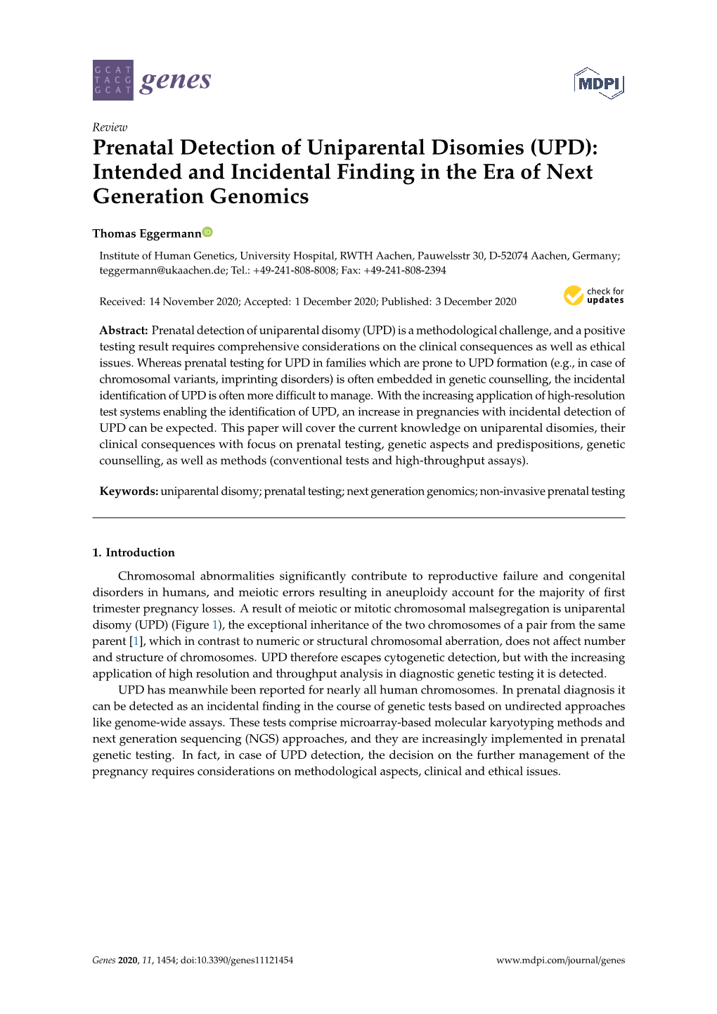 UPD): Intended and Incidental Finding in the Era of Next Generation Genomics