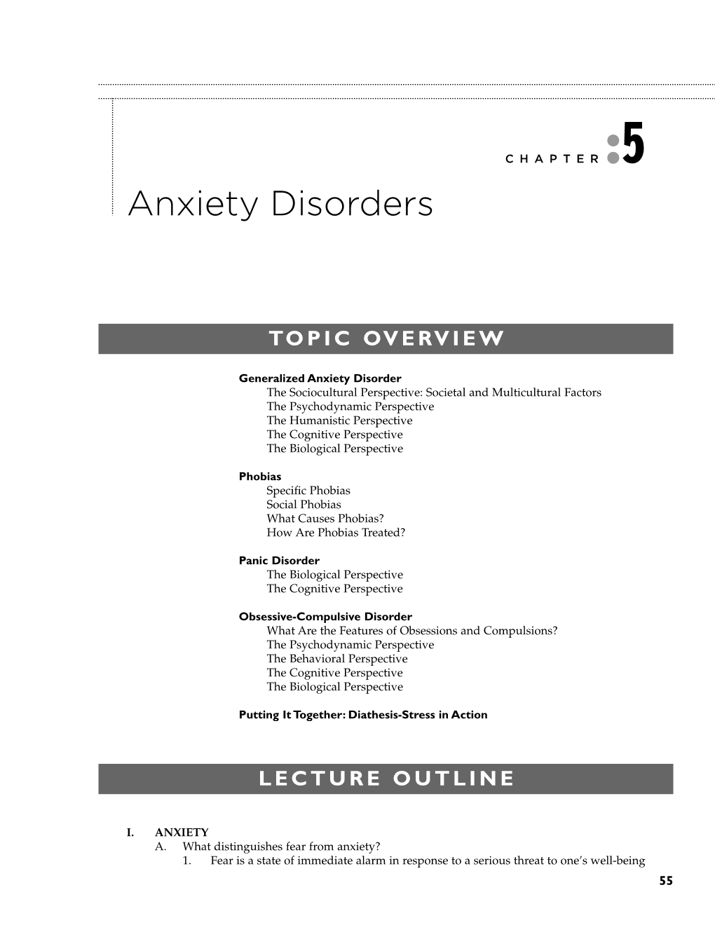 Anxiety Disorders