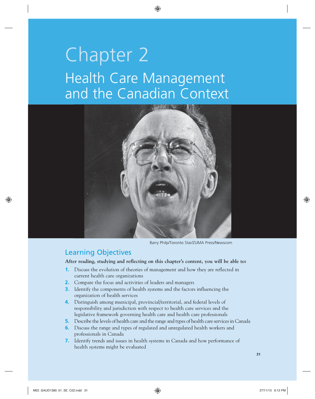 Chapter 2 Health Care Management and the Canadian Context