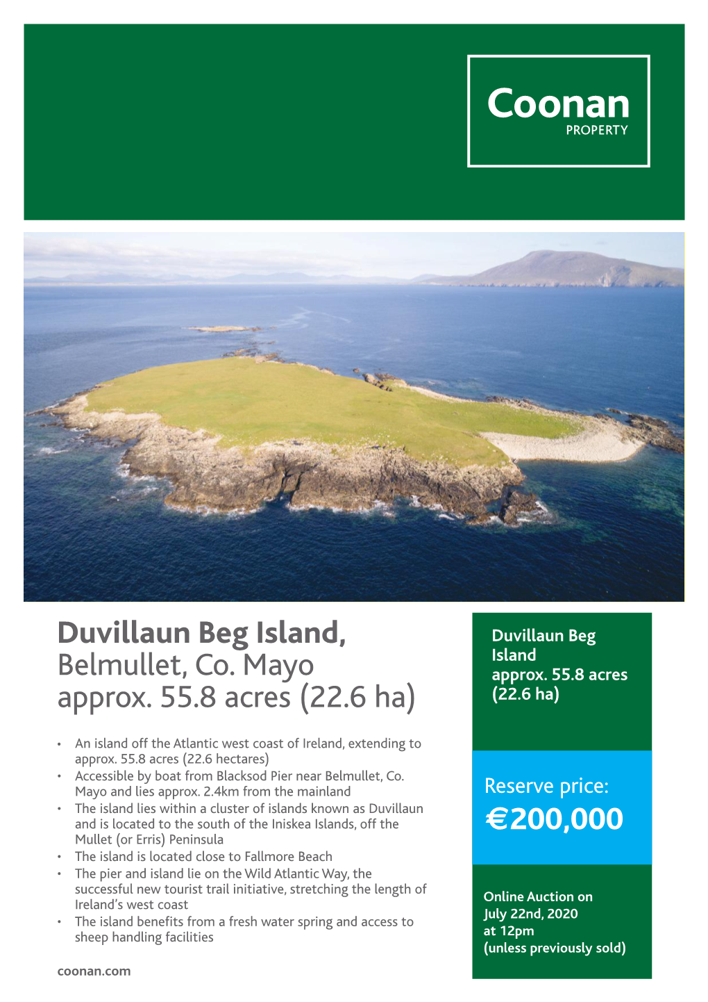 Duvillaun Beg Island, Belmullet, Co. Mayo Approx. 55.8 Acres