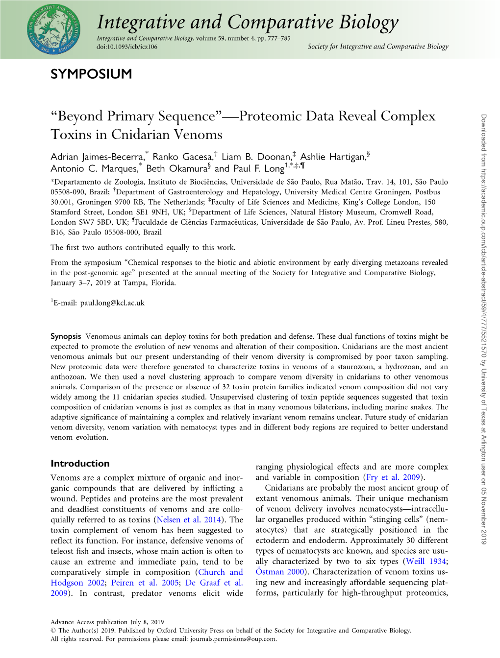“Beyond Primary Sequence”—Proteomic Data Reveal Complex