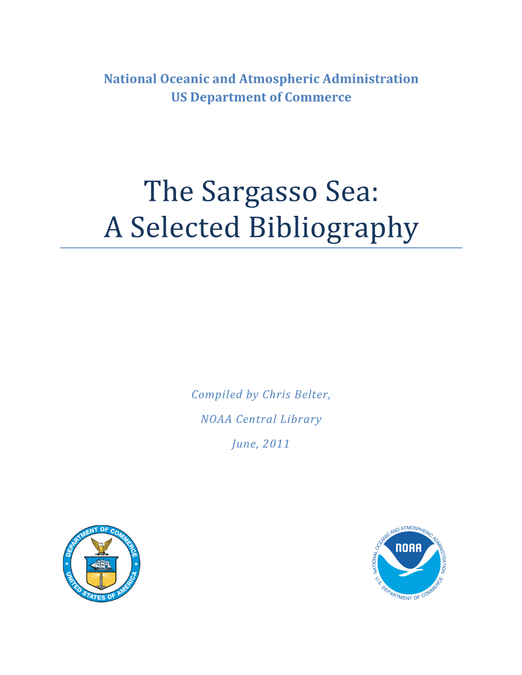 The Sargasso Sea: a Selected Bibliography