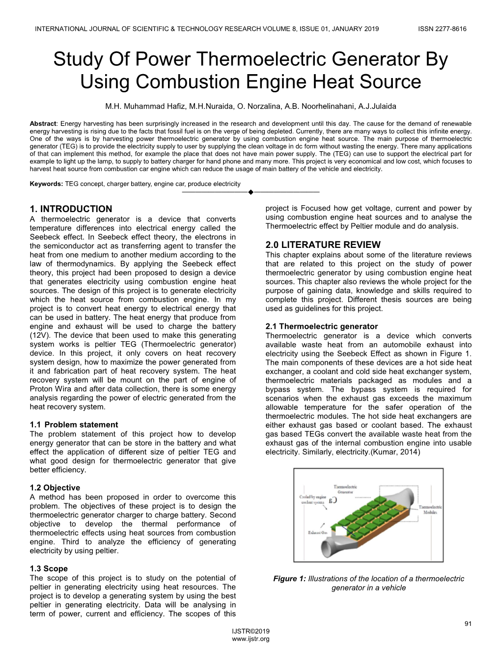 Study of Power Thermoelectric Generator by Using Combustion Engine Heat Source
