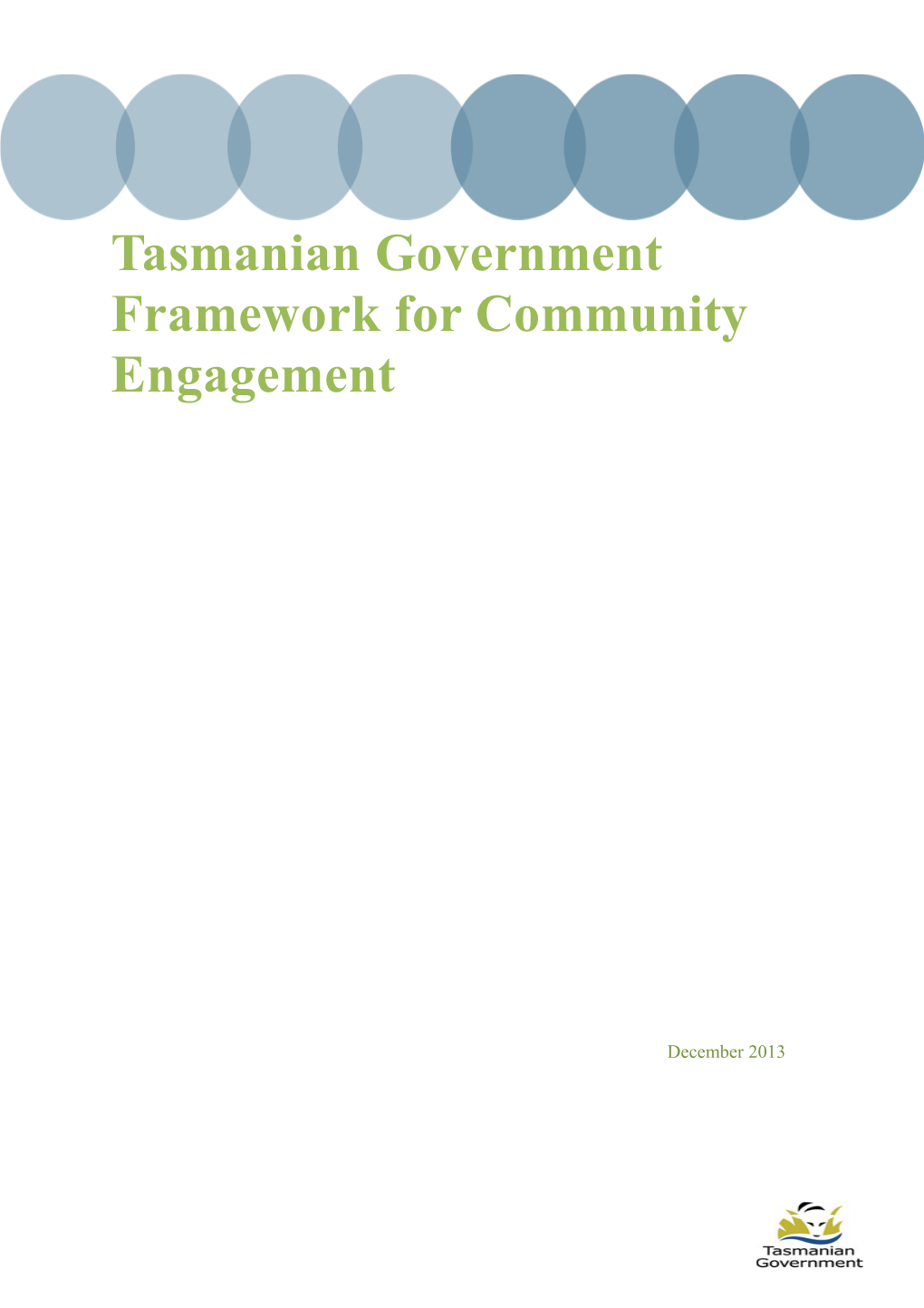 Tasmanian Government Framework for Community Engagement