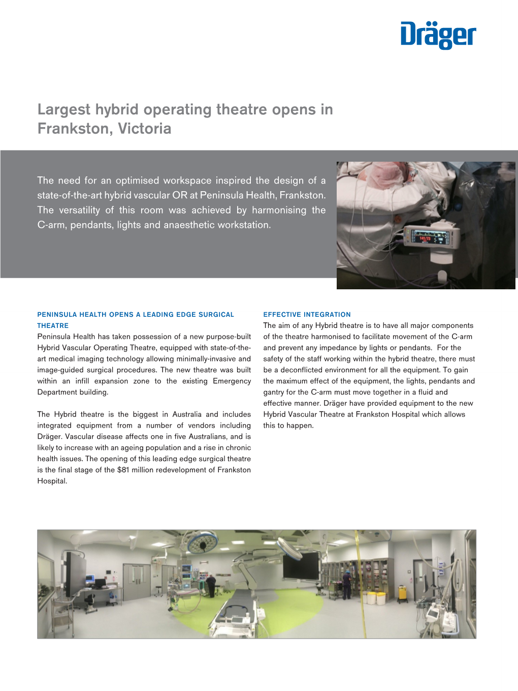 Largest Hybrid Operating Theatre Opens in Frankston, Victoria