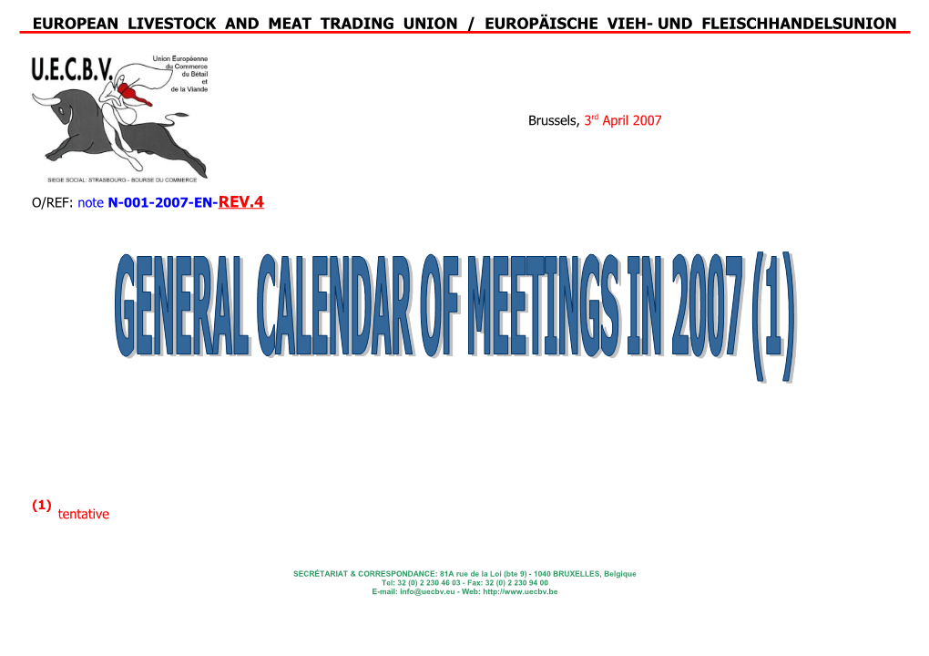 Calendrier General Des Reunions En 2004 s1