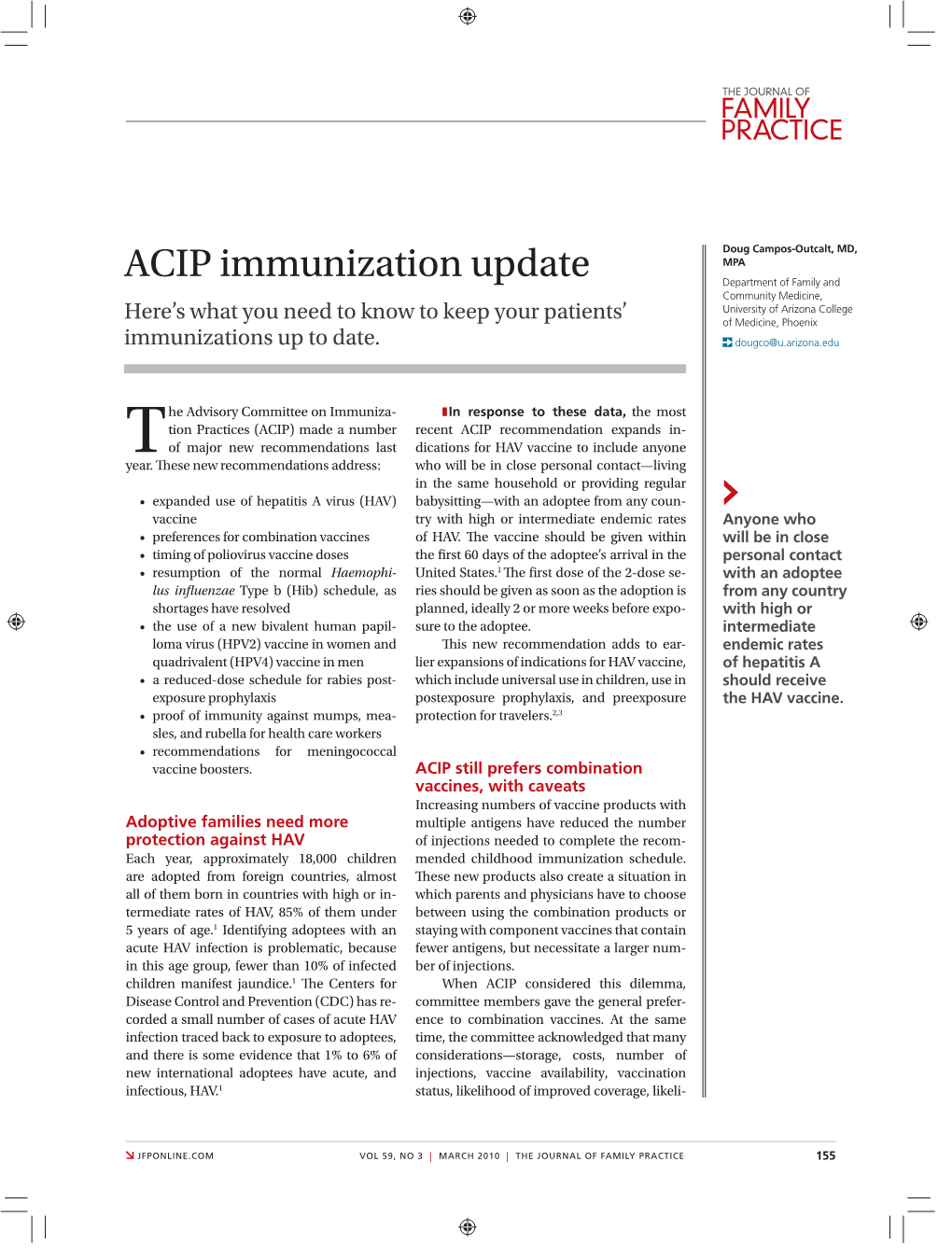 ACIP Immunization Update