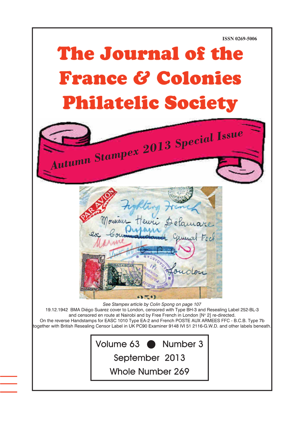 The Journal of the France & Colonies Philatelic Society