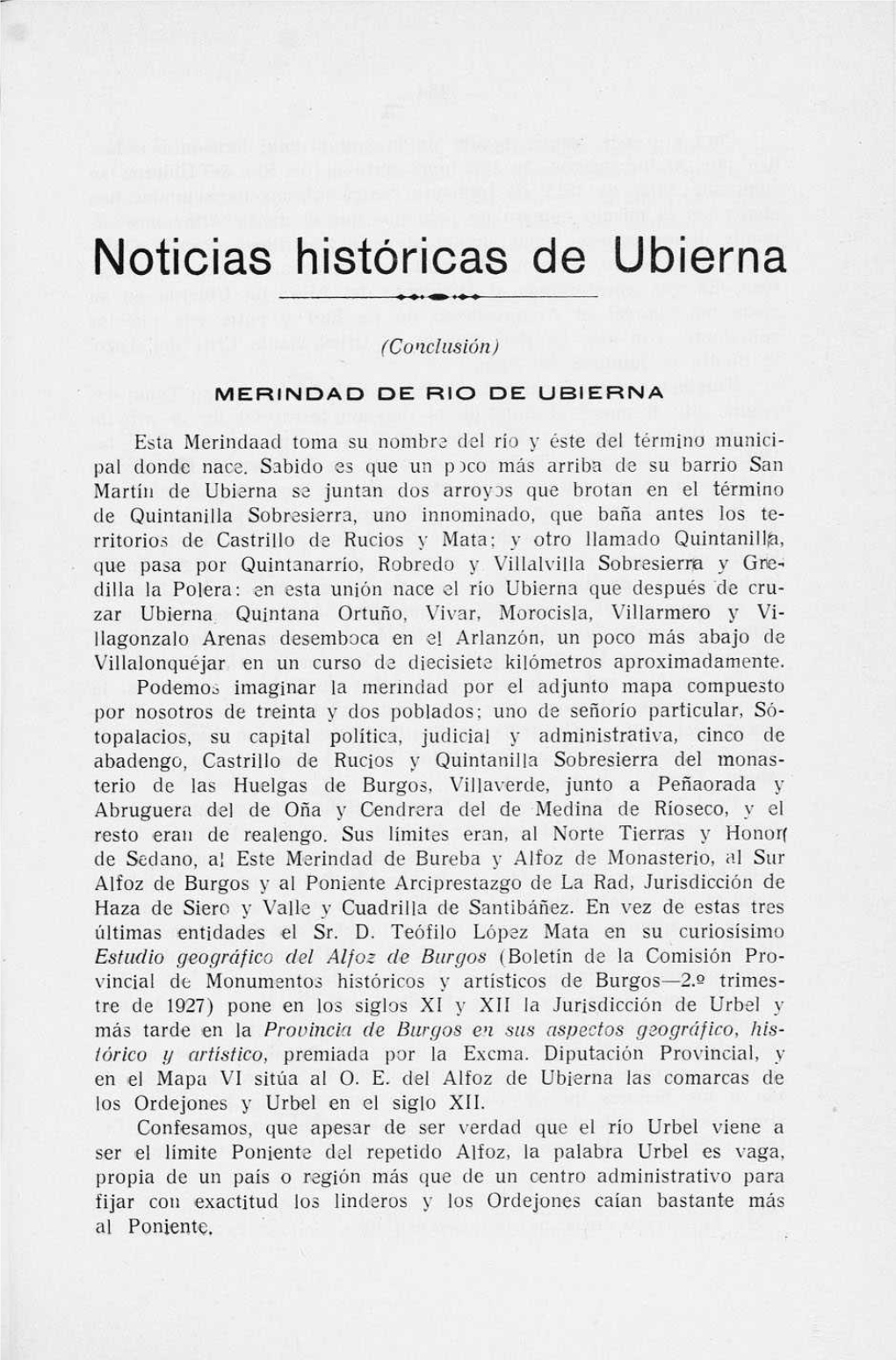 Noticias Históricas De Ubierna 4N•• N•••••••