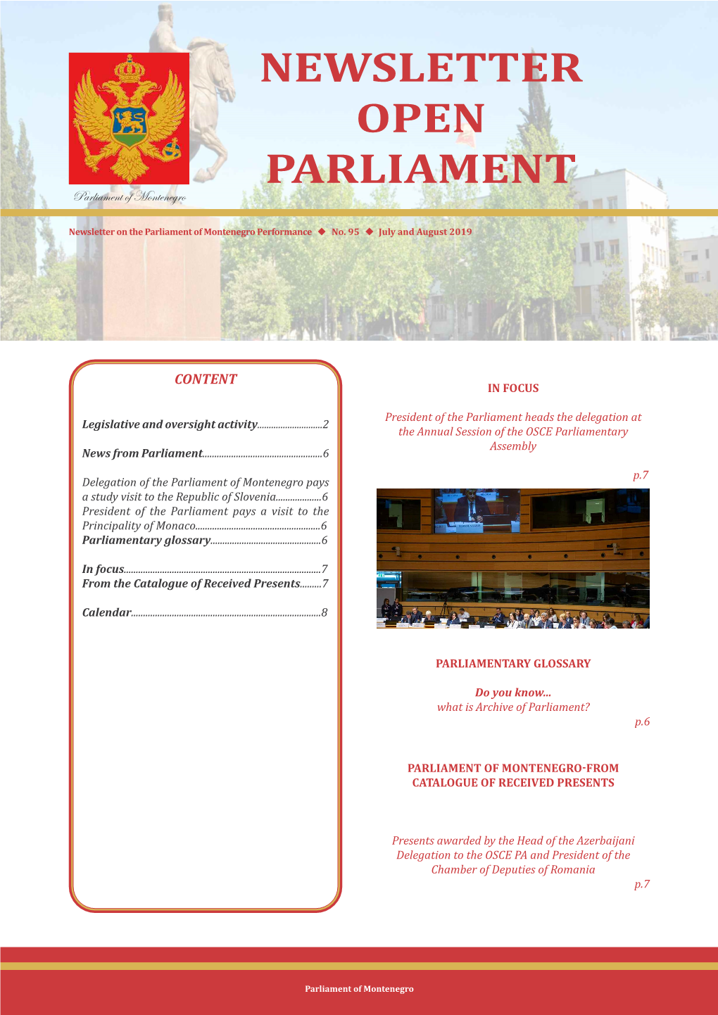 Open Parliament”, Prepared by Parliamentary Service