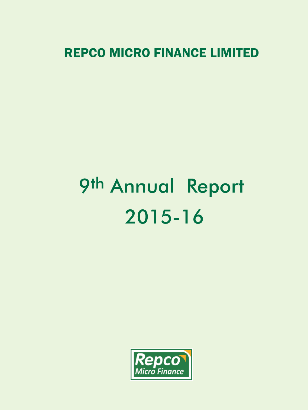 9Th Annual Report 2015-16