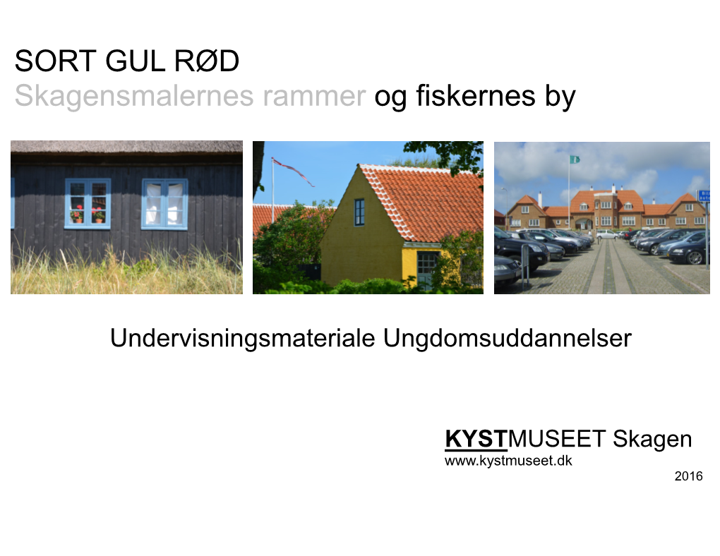 SORT GUL RØD Skagensmalernes Rammer Og Fiskernes By