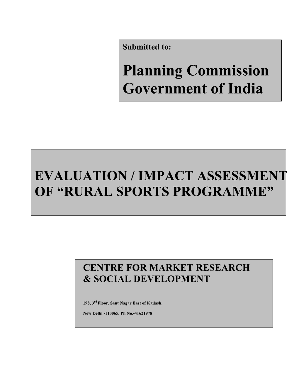 Planning Commission Government of India