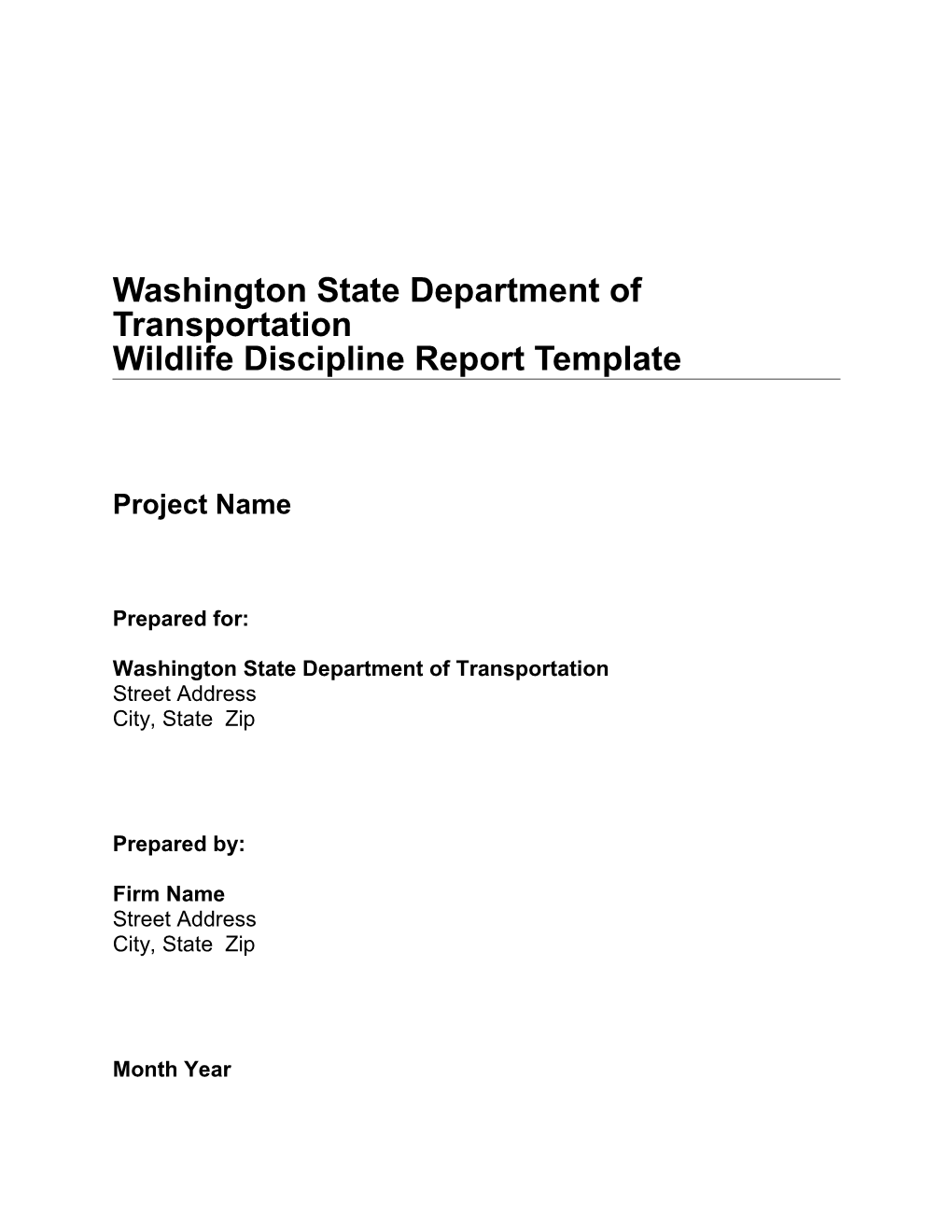 Wildlife Discipline Template