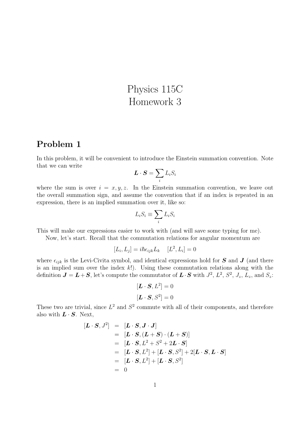 Physics 115C Homework 3