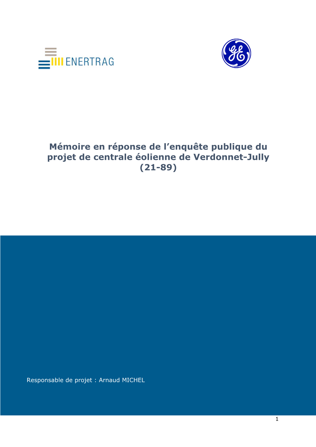 Mémoire En Réponse De L'enquête Publique Du Projet De Centrale