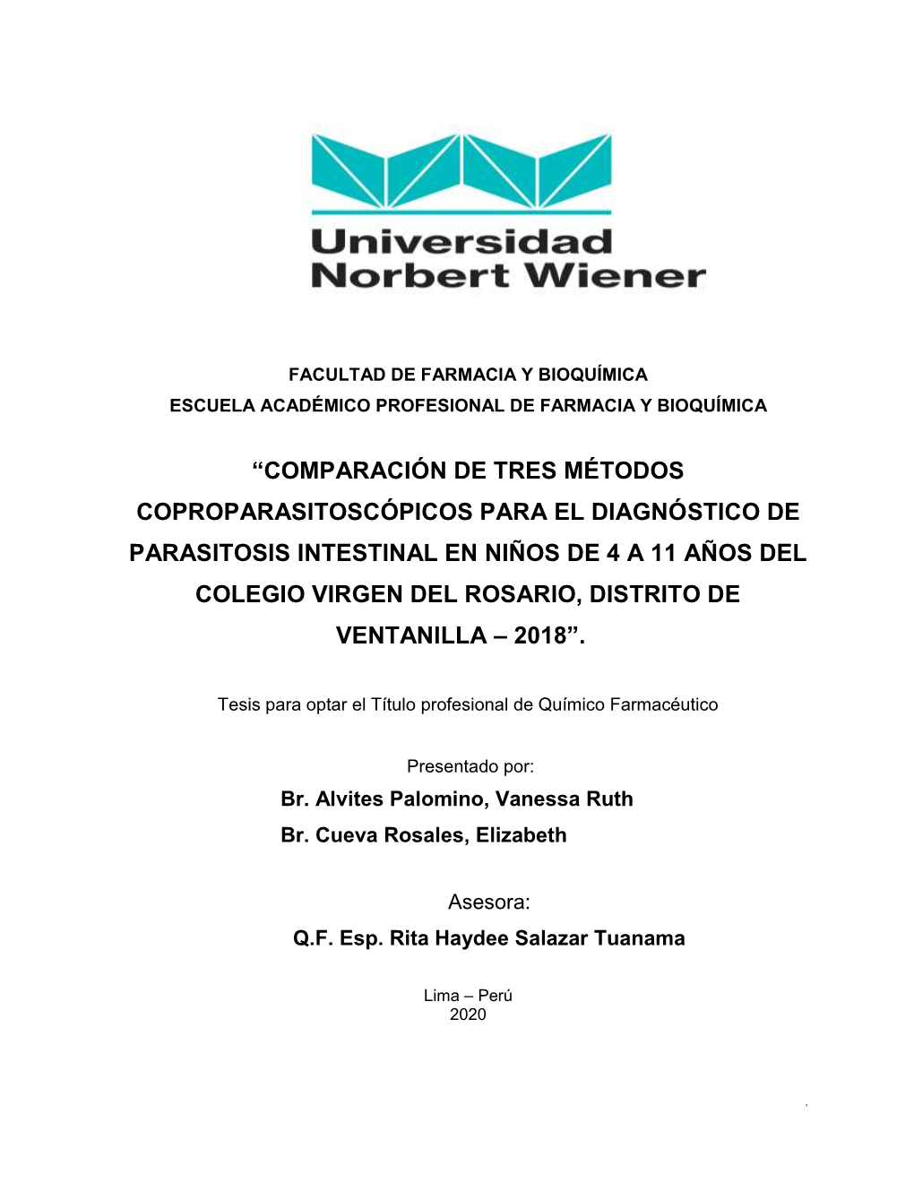 Comparación De Tres Métodos Coproparasitoscópicos