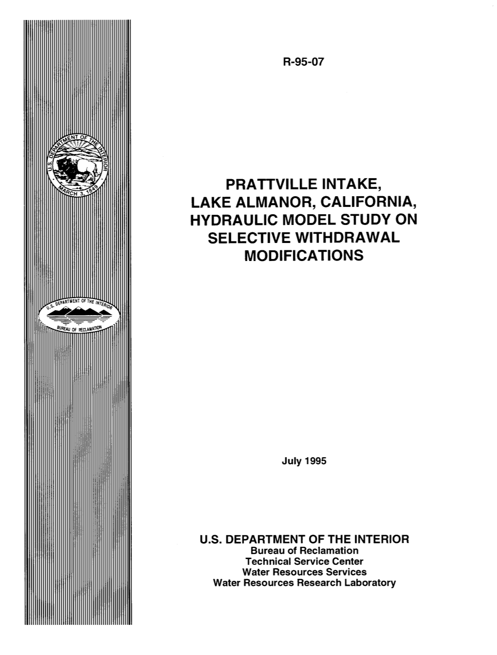 Report No. R 95-7, Prattville Intake, Lake