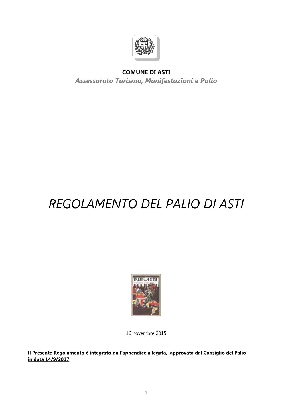 Regolamento Del Palio Di Asti