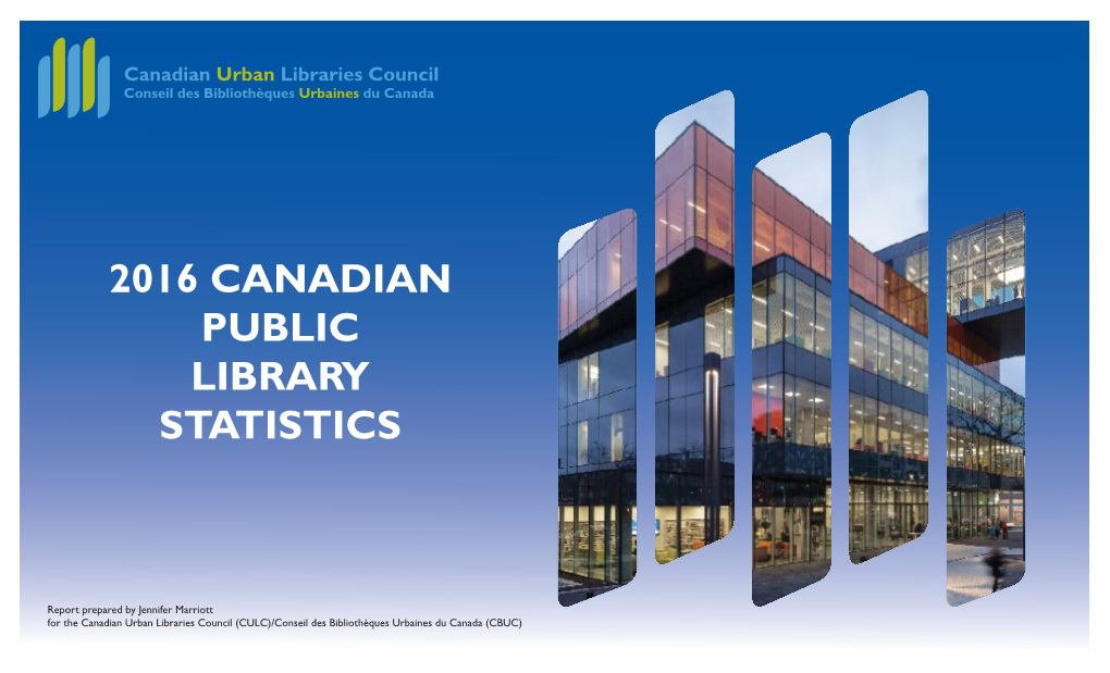 2016 CULC/CBUC Public Library Statistics