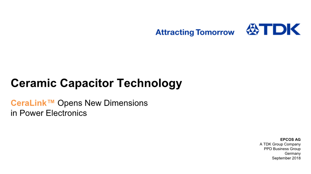Ceramic Capacitor Technology Ceralink