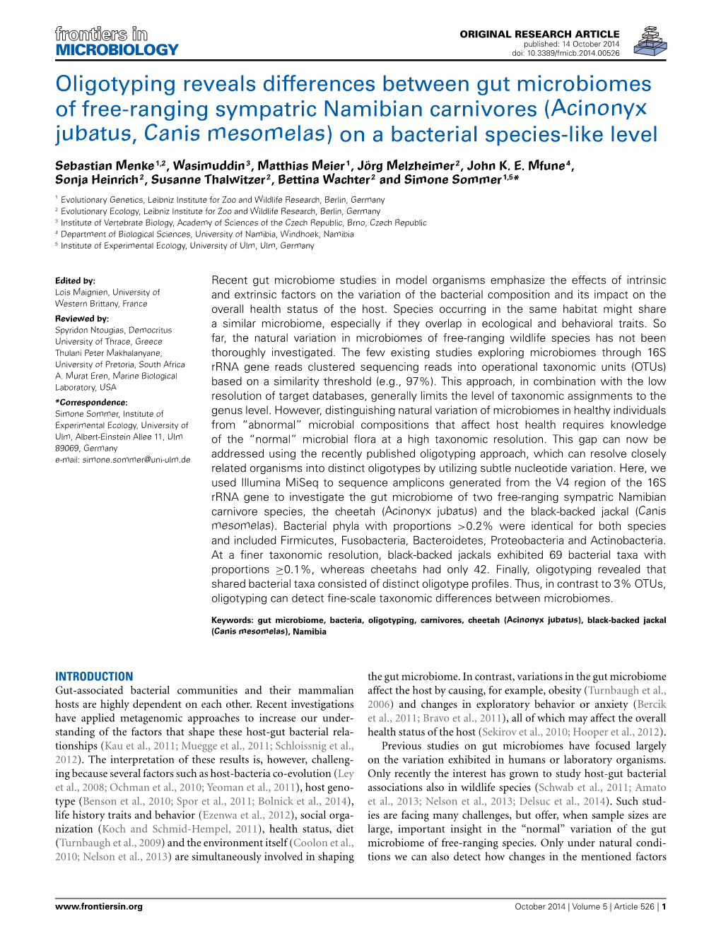 Oligotyping Reveals Differences Between Gut Microbiomes