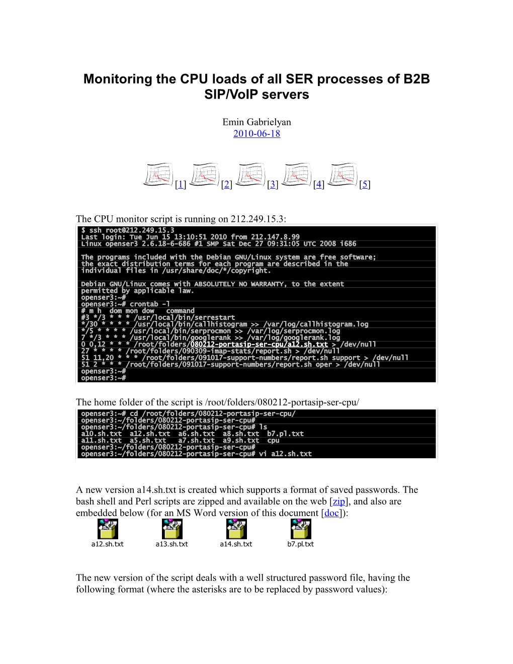 Monitoring the CPU Loads of All SER Processes of B2B SIP/Voip Servers of Switzernet