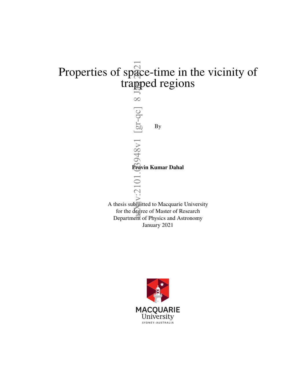 Properties of Space-Time in the Vicinity of Trapped Regions
