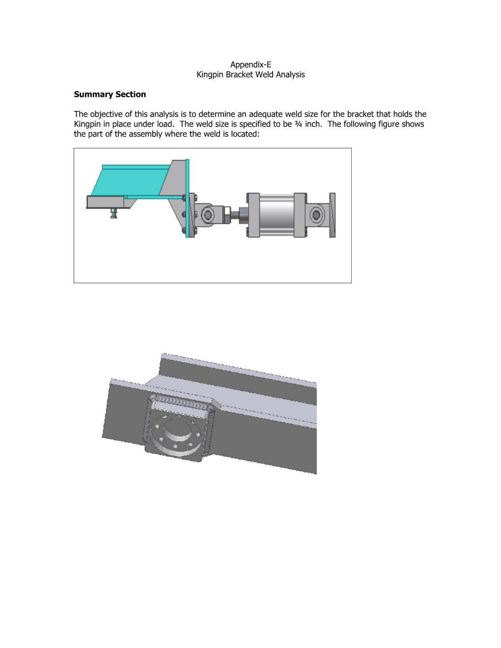 Kingpin Housing to Beam Weld Analysis