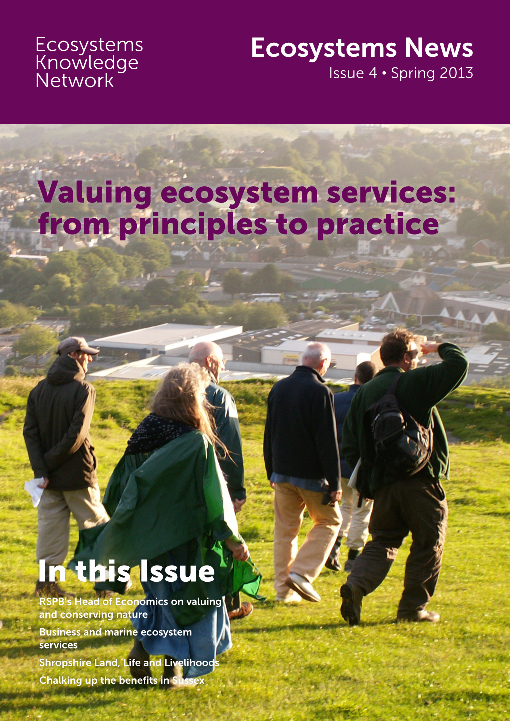 Valuing Ecosystem Services: from Principles to Practice