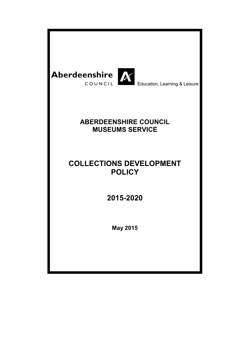 Collections Development Policy 2015-2020