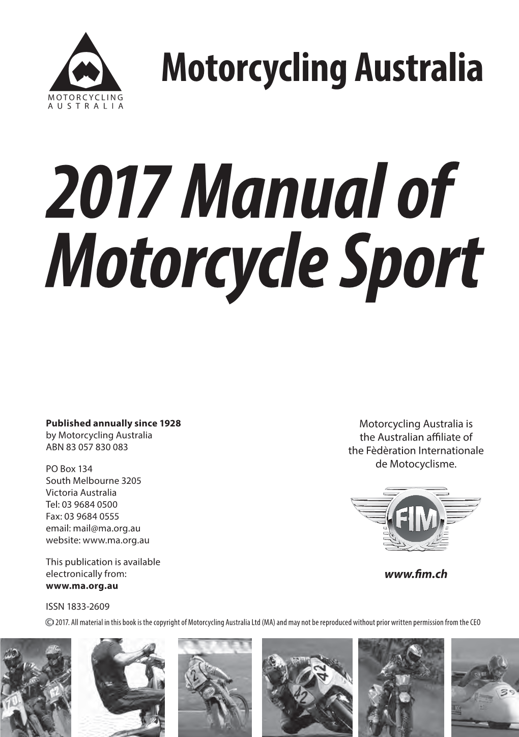 2017 Manual of Motorcycle Sport