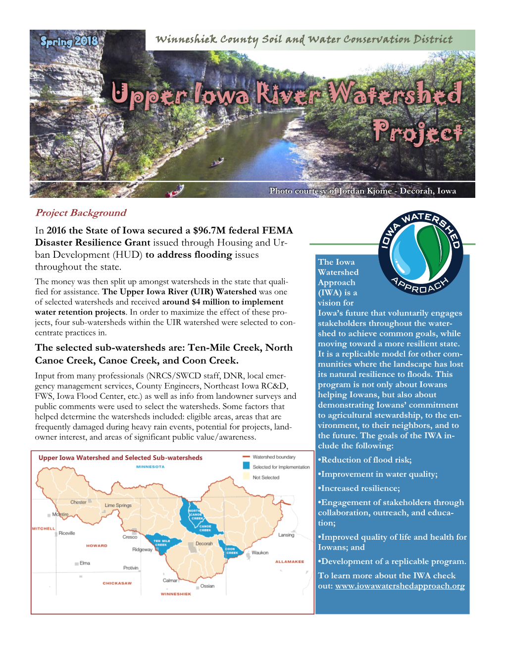 Upper Iowa River Watershed Project
