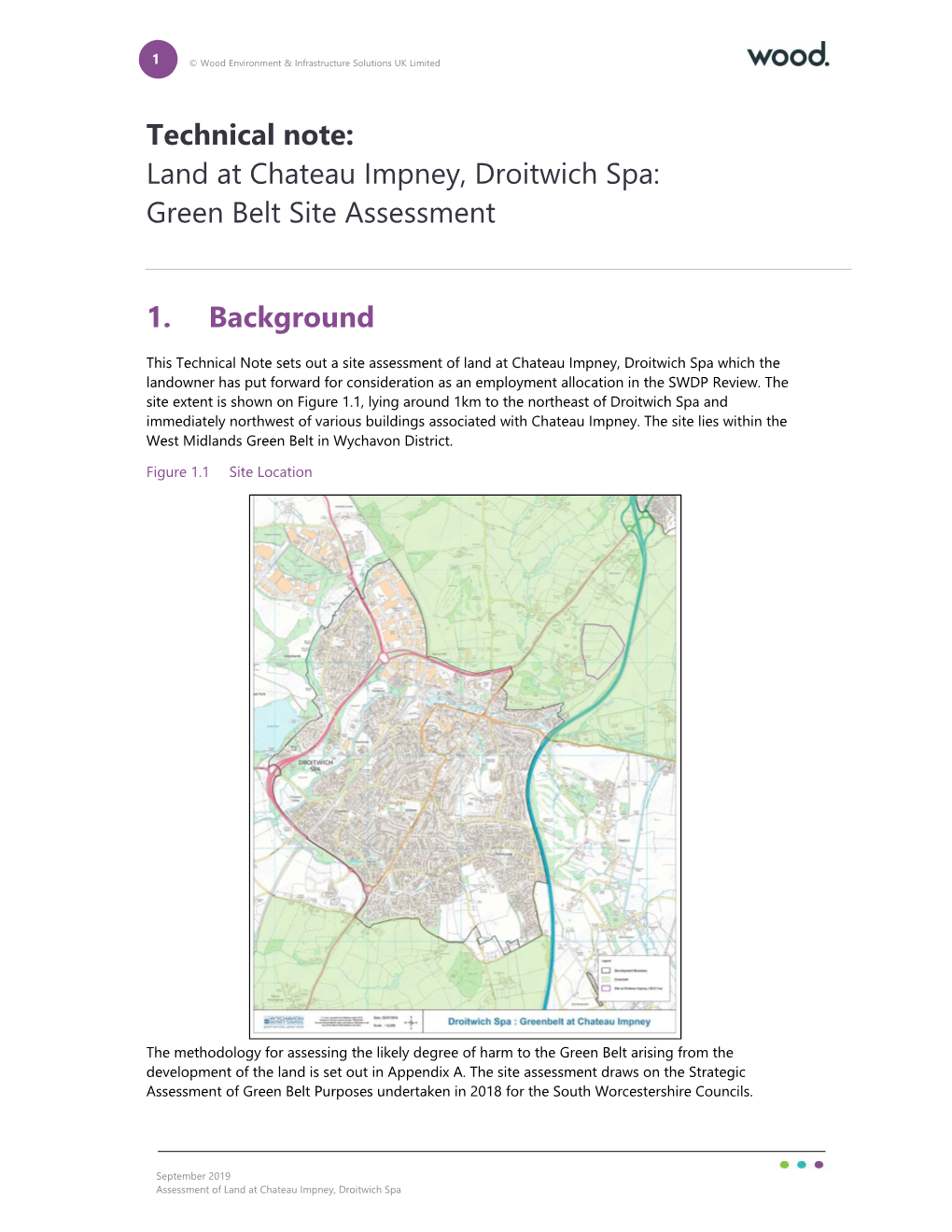 Land at Chateau Impney, Droitwich Spa: Green Belt Site Assessment