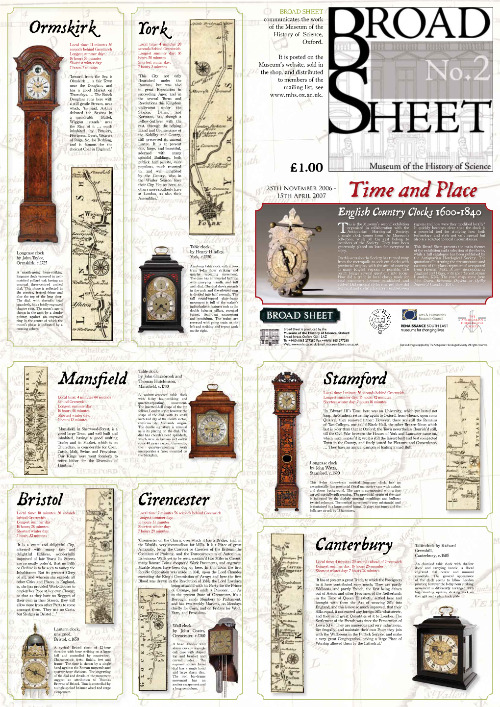 Broad Sheet 2: Time and Place