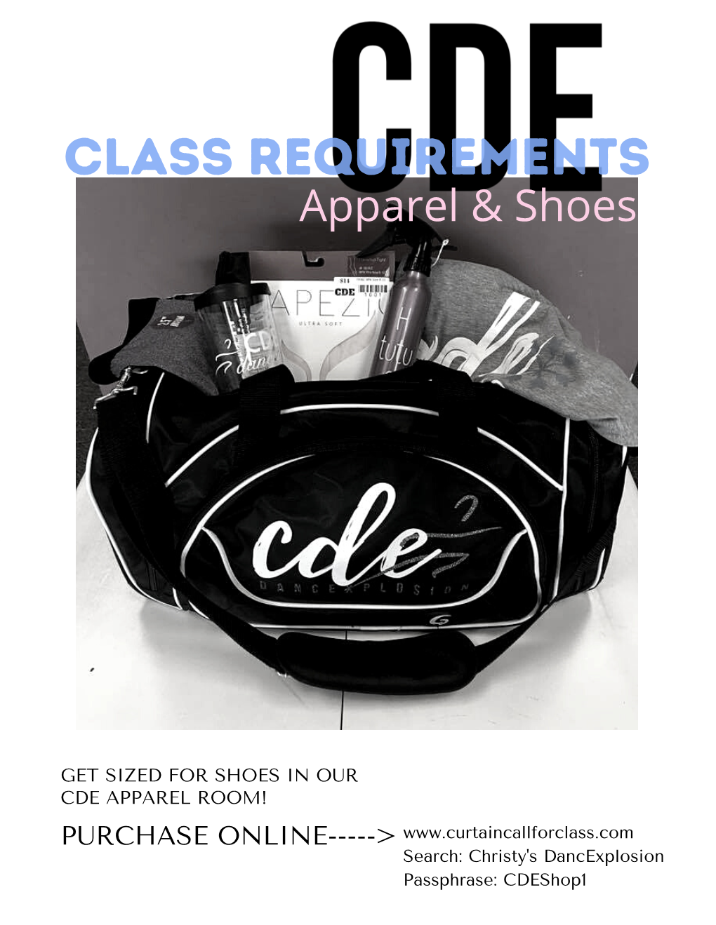 CDE 2020-2021 Apparel Requirements