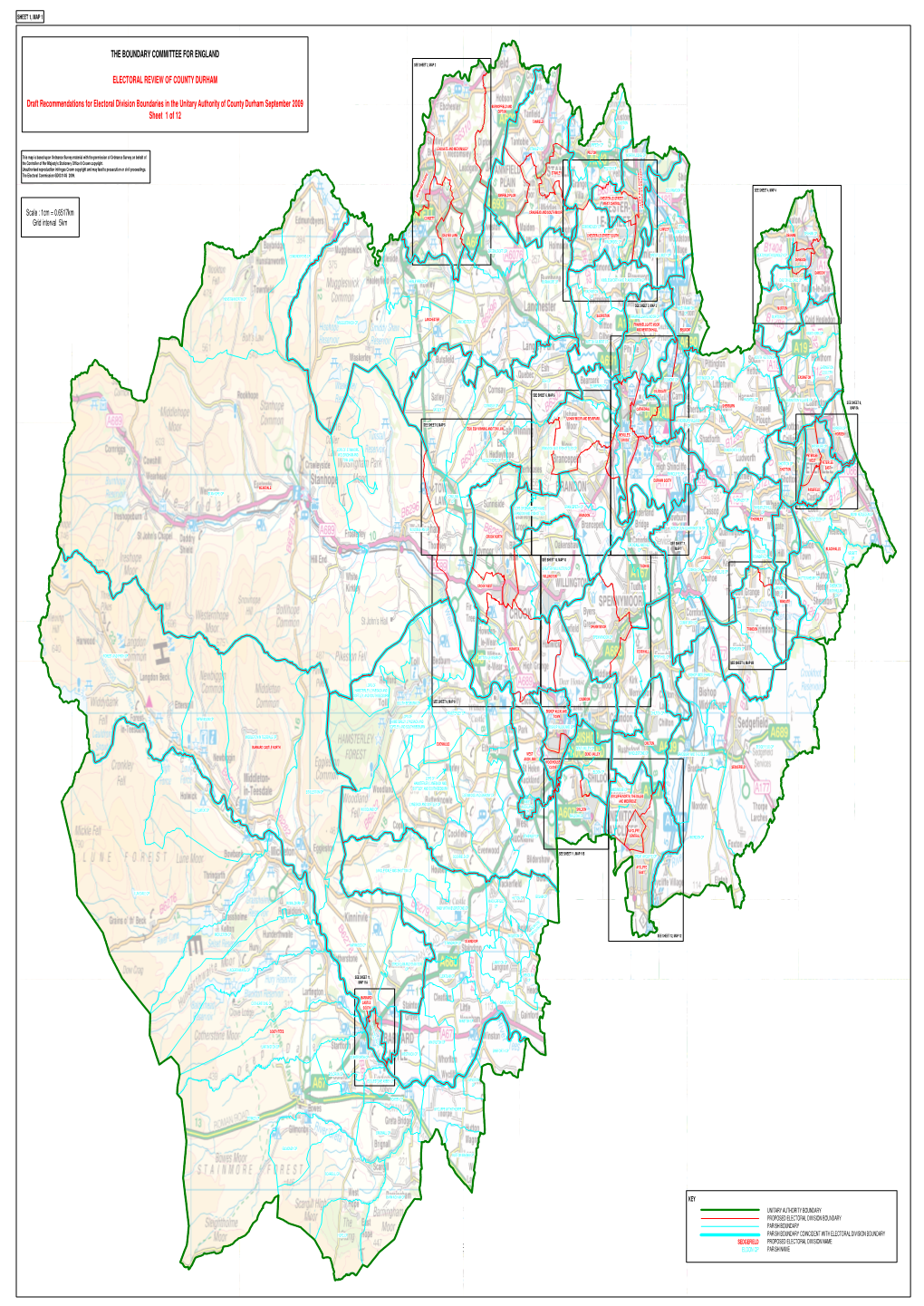 The Boundary Committee for England See Sheet 2, Map 2 Electoral Review of County Durham