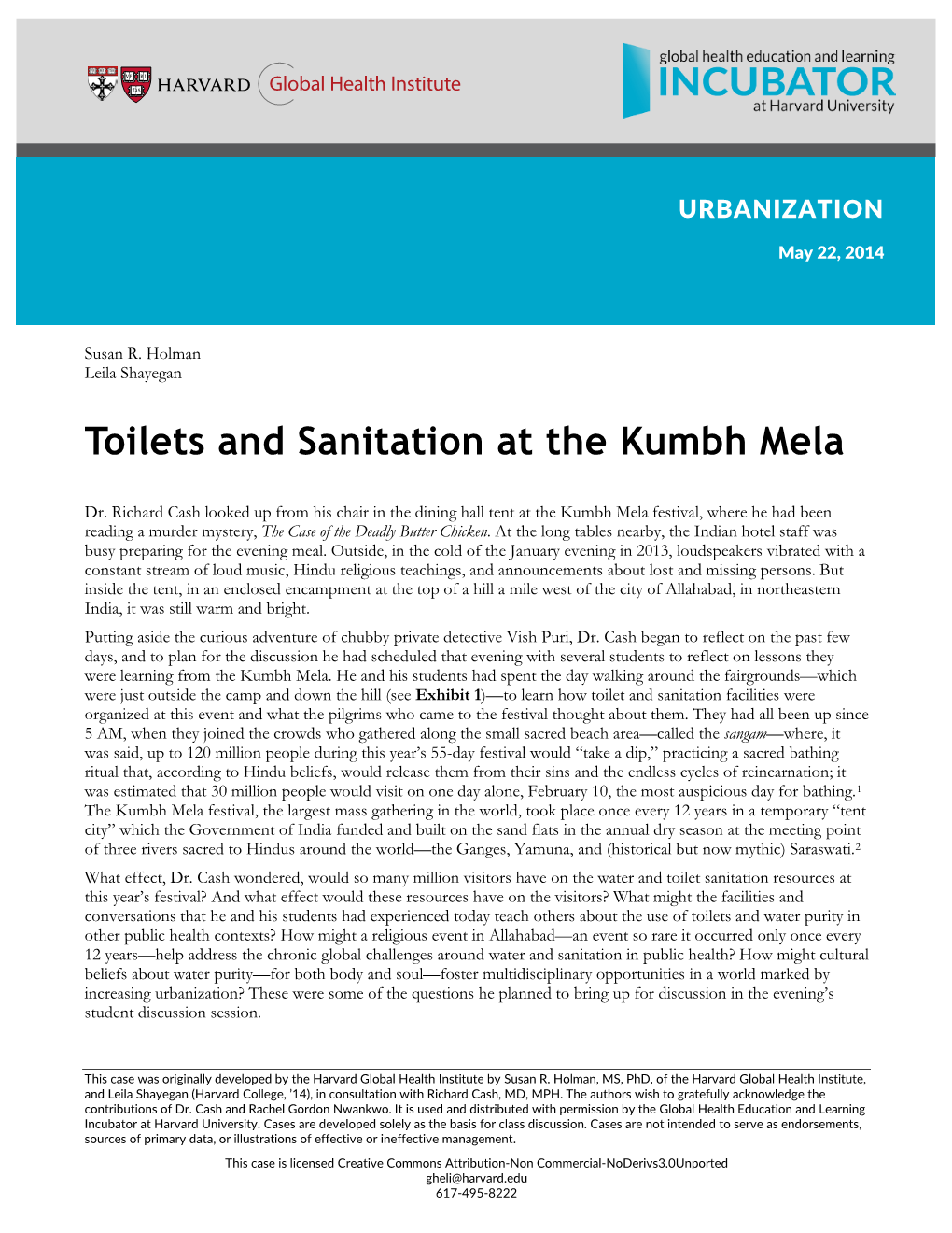Toilets and Sanitation at the Kumbh Mela