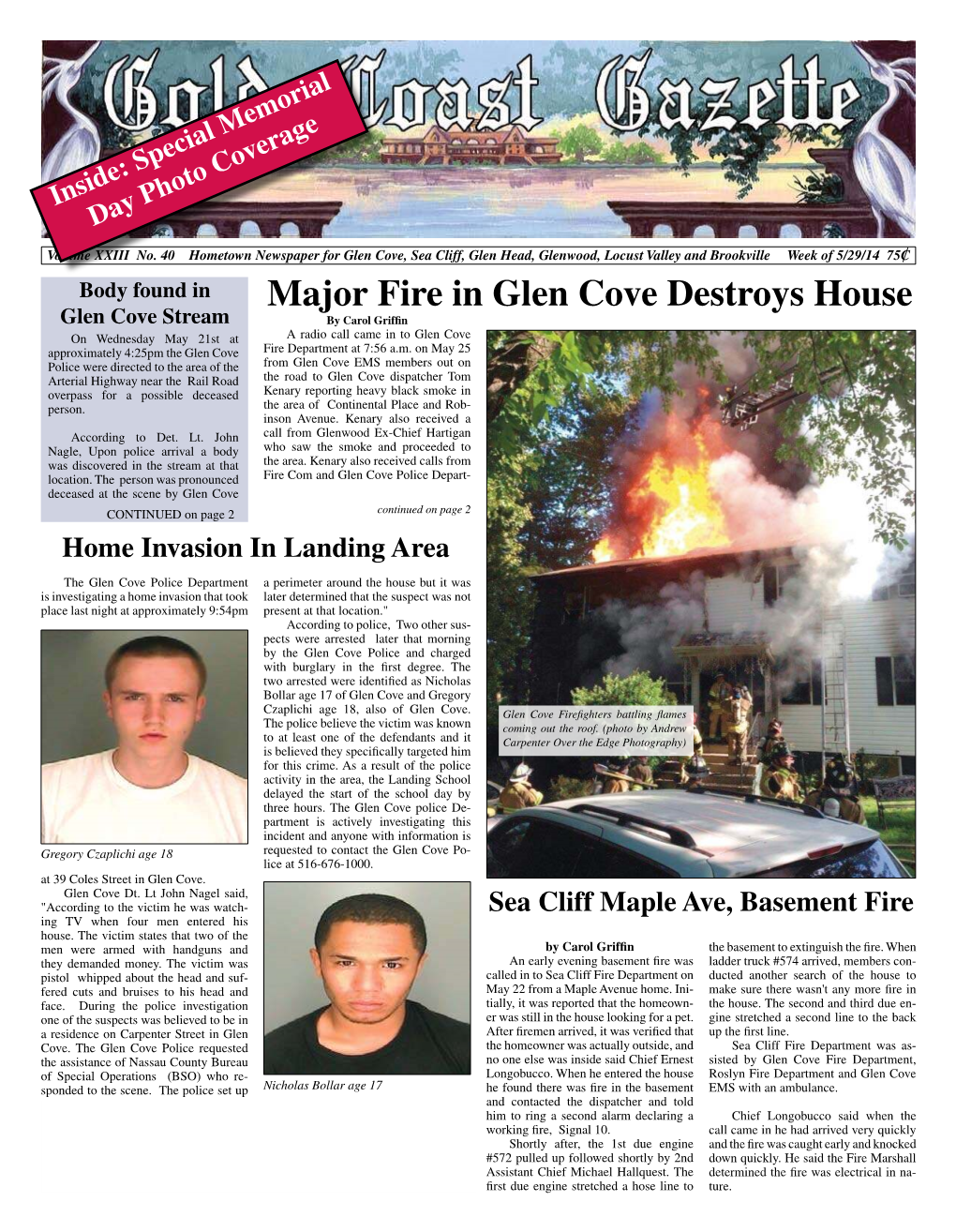 Major Fire in Glen Cove Destroys House