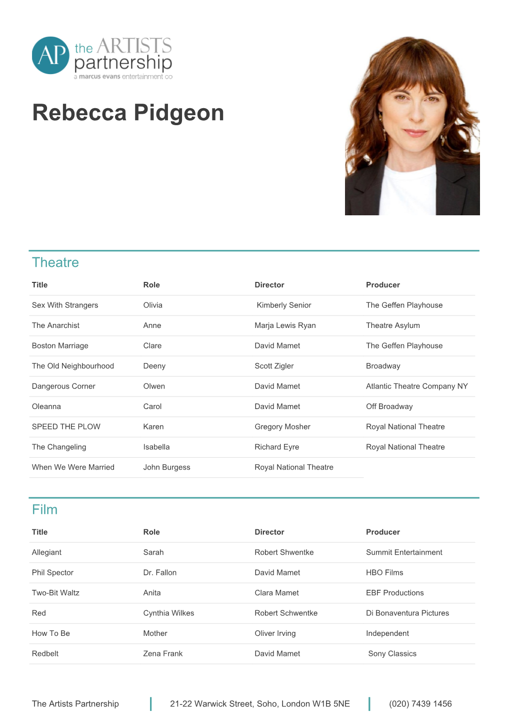 Rebecca Pidgeon