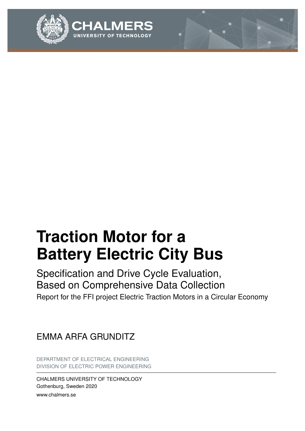 Traction Motor for a Battery Electric City
