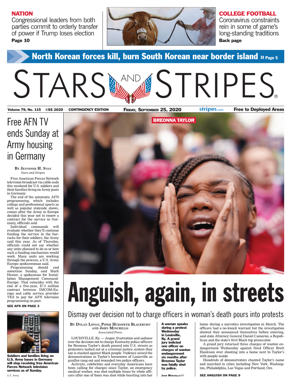 Anguish, Again, in Streets SEE AFN on PAGE 3 Dismay Over Decision Not to Charge Officers in Woman’S Death Pours Into Protests