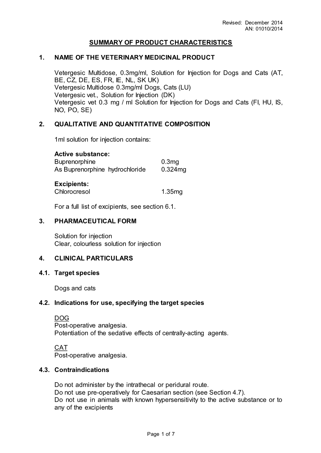 Summary of Product Characteristics