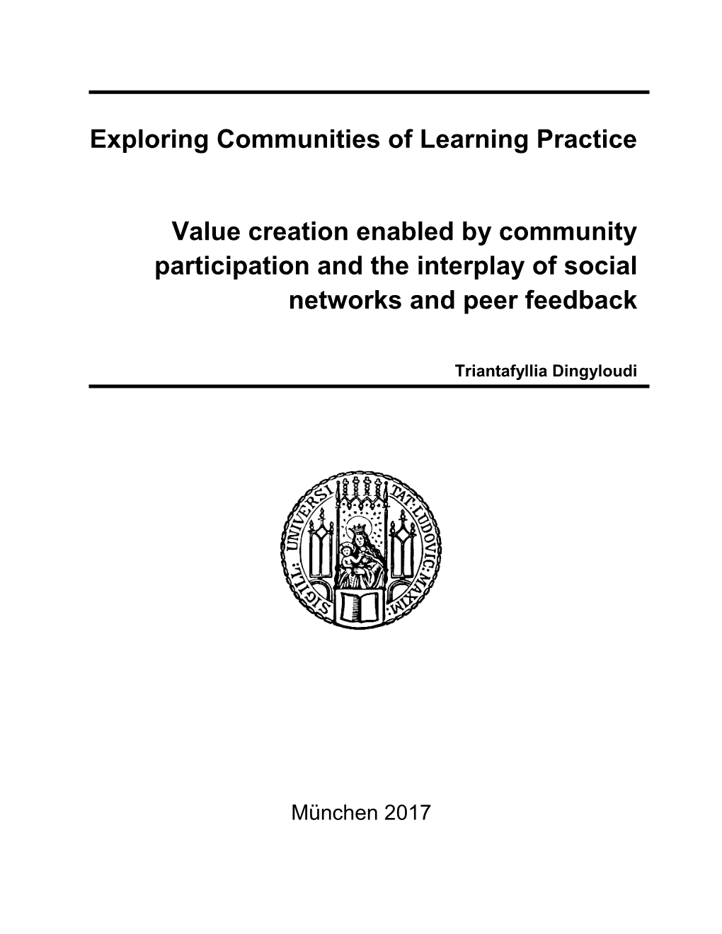 Exploring Communities of Learning Practice
