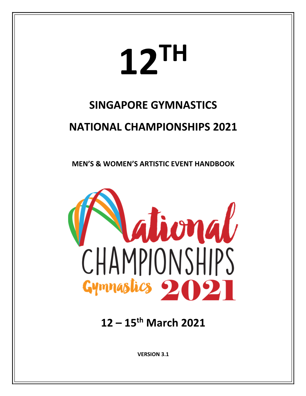 Singapore Gymnastics National Championships 2021