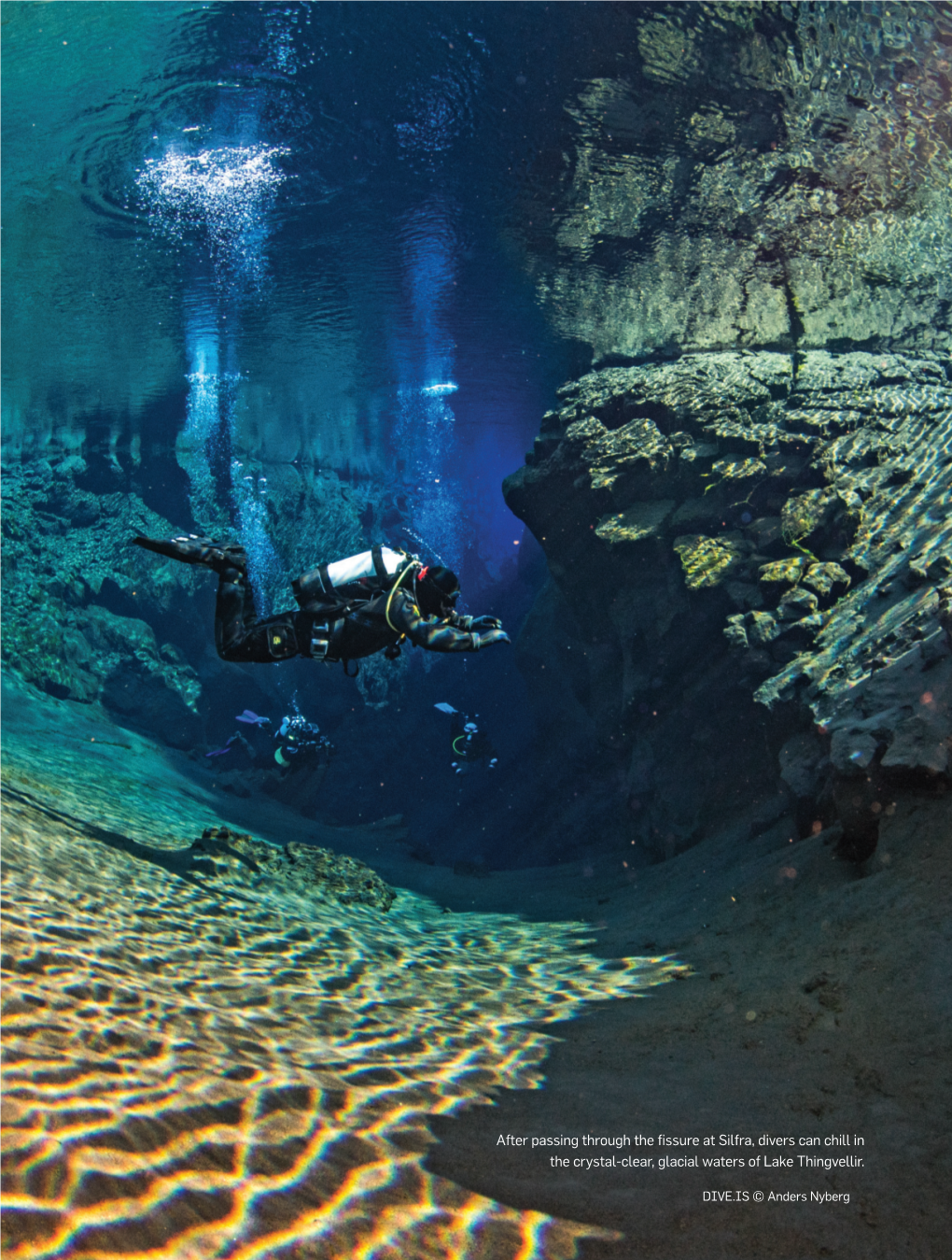 After Passing Through the Fissure at Silfra, Divers Can Chill in the Crystal-Clear, Glacial Waters of Lake Thingvellir