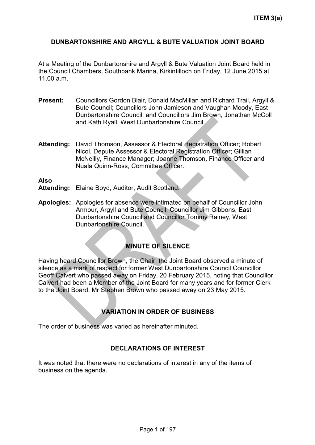 Dunbartonshire and Argyll & Bute Valuation Joint Board