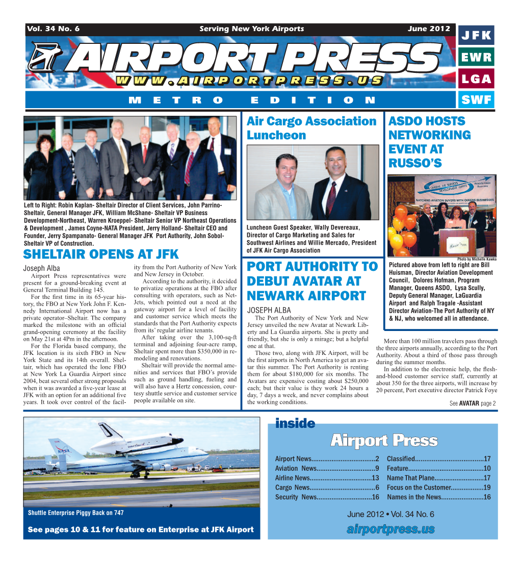 Airport Press Representatives Were and New Jersey in October