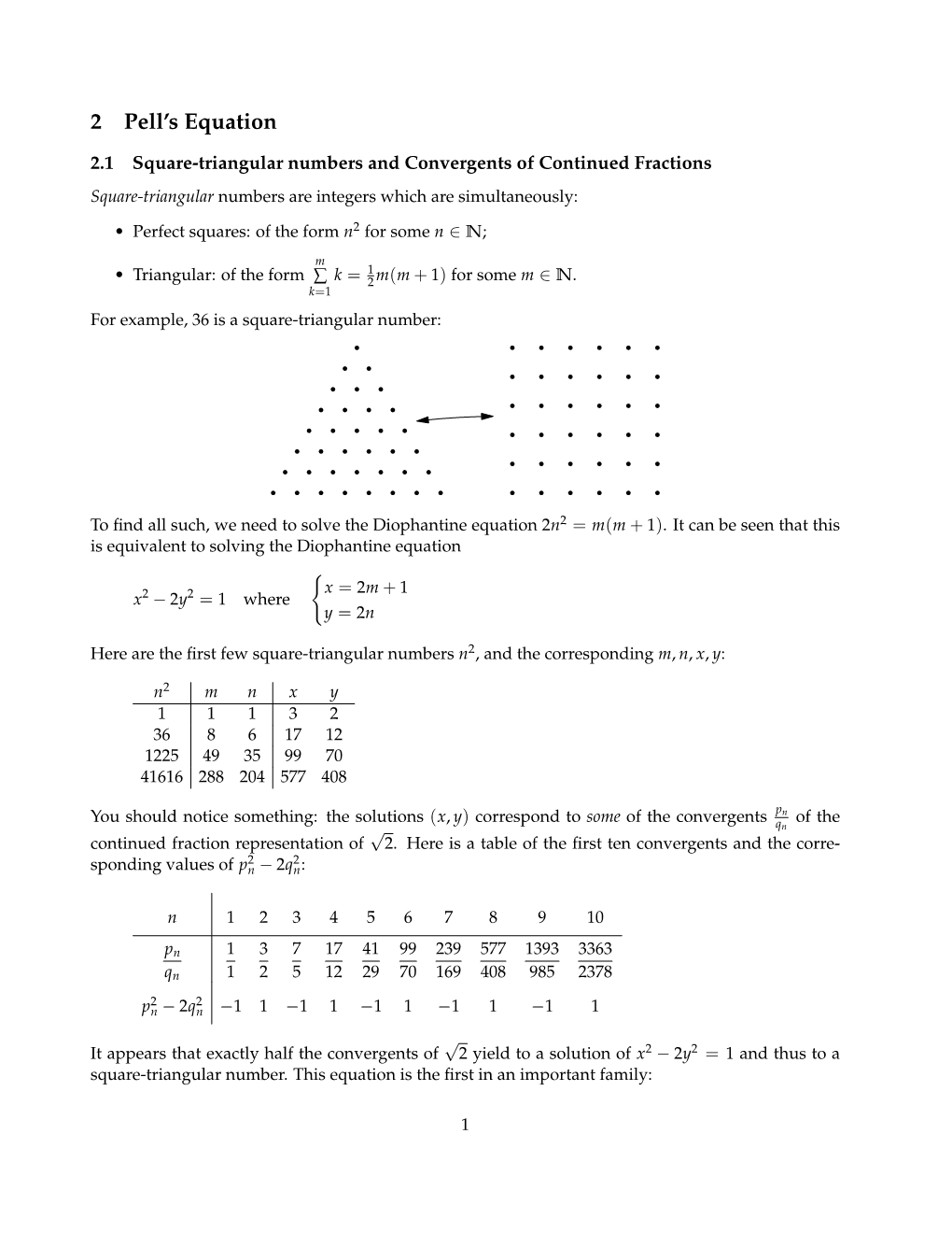 2 Pell's Equation