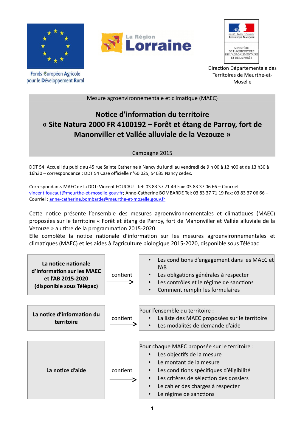 Notice D'information Du Territoire « Site Natura 2000 FR 4100192 – Forêt